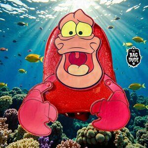 Loungefly Disney The Little Mermaid Sebastian Metallic Mini Backpack